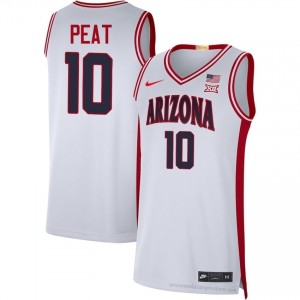 Koa Peat AZ Wildcats #10 White Men's NCAA Basketball | Bear Down 466SOdv2