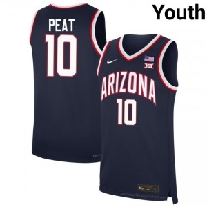 Koa Peat #10 Navy Basketball Jersey | UA Wildcats University Authentic Style Youth Uniform 64U38vx8